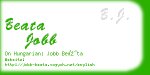 beata jobb business card